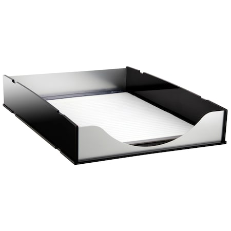 Kantek Desktop File Organizer, Aluminum, Aluminum, Acrylic, 2.3" H, 13.5" D BA-310